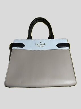 kate spade Two-Tone Beige, White & Black Top-Handle Satchel